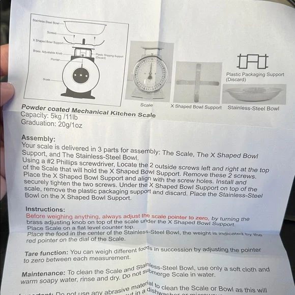 Hearth and hand w/ Magnolia kitchen scale . - Picture 7 of 8